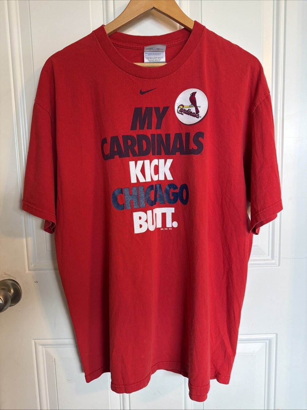 Nike Size L Red Cardinals Shirt National League Rivals Chicago MLB 2006